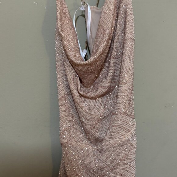 B. Darlin Womens Juniors Metallic Beige Gold Mini Bodycon Dress XXL - Picture 6 of 7